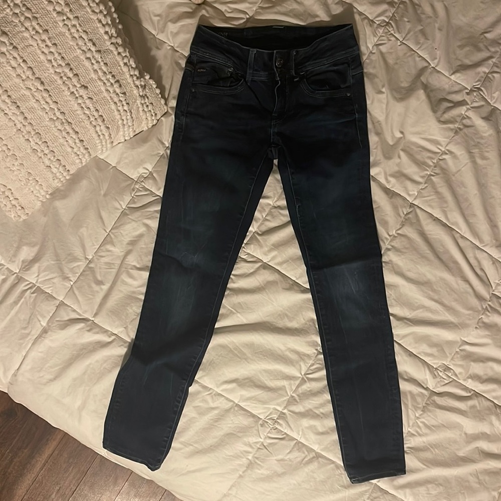 G Star Raw Lynn Mid Skinny Jeans 24 width 32 lengt